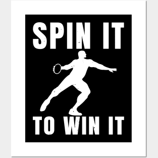 Mens Discus Spin To Win Athlete Gift Posters and Art